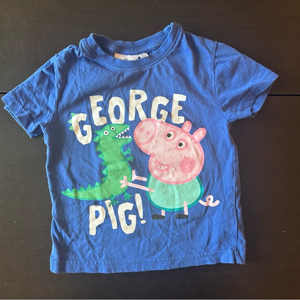Blue George Pig Peppa Pig Kids T-Shirt 1.5-2T